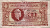 Frankreich 500 Francs Marianne, 76L725882, S+, Fayette:VF 11.1, KM:106 -