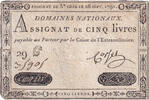 Frankreich 5 Livres 29G35905, S+, KM:A49, Lafaurie:144 -