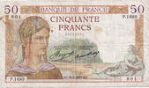 Frankreich 50 Francs Cérès, P.1689, S+, Fayette:17.9, KM:81 -