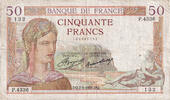 Frankreich 50 Francs Cérès, P.4336, S+, Fayette:17.25, KM:81 -