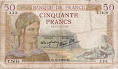 Frankreich 50 Francs Cérès, T.7619, S+, Fayette:18.9, KM:85b -