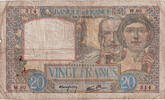 Frankreich 20 Francs Science et Travail, W.80, S, Fayette:12.1, KM:92a -