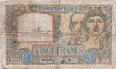Frankreich 20 Francs Science et Travail, U.1765, S, Fayette:12.9, KM:92b -