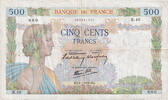 Frankreich 500 Francs La Paix, R.40, SS, Fayette:32.1, KM:95a -