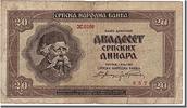 Serbien 20 Dinara Geldschein, 1941-05-01, KM:25, SS -