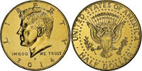 Vereinigte Staaten Half Dollar Philadelphia, Gold plated, VZ+ -