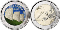 Spanien 2 Euro Colourized, Bi-Metallic, UNZ, KM:New -