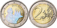 San Marino 2 Euro Colourized, Bi-Metallic, UNZ -