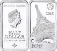 Salomonen Half Dollar Tour Eiffel, PP, Silber, STGL -