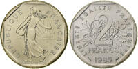 Frankreich 2 Francs Münze, Semeuse, Paris, BU, STGL, Nickel, KM:942.1 -