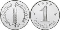 Frankreich Centime Münze, Épi, Paris, Proof / BE, STGL, Stainless -