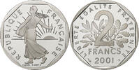 Frankreich 2 Francs Münze, Semeuse, Paris, BE, STGL, Nickel, KM:942.2 -