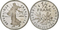 Frankreich 1/2 Franc Münze, Semeuse, Paris, Proof / BE, STGL, Nickel -