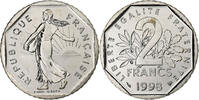 Frankreich 2 Francs Münze, Semeuse, Paris, BU, STGL, Nickel, KM:942.1 -
