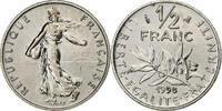 Frankreich 1/2 Franc Münze, Semeuse, Paris, BU, STGL, Nickel, KM:931.1 -