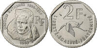 Frankreich 2 Francs Münze, Guynemer, Paris, FDC, STGL, Nickel, KM:1187 -