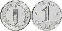 Frankreich Centime Münze, Épi, Paris, série FDC, STGL, Stainless -