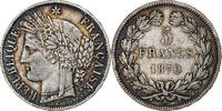 Frankreich 5 Francs Cérès, Paris, Silber, SS, Gadoury:742, KM:818.1 -