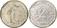 Frankreich 2 Francs Semeuse, Paris, série FDC, Nickel, STGL -