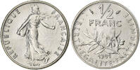 Frankreich 1/2 Franc Semeuse, Paris, série FDC, Nickel, STGL -
