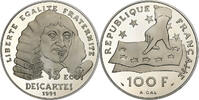 Frankreich 100 Francs Descartes, Paris, BE, Silber, STGL, Gadoury:c24 -