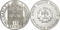 Frankreich 100 Francs-15 Ecus Charlemagne, BE, Silber, STGL, Gadoury:C5 -