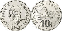 Neukaledonien 10 Francs Paris, Nickel, STGL, Lecompte:86, KM:5 -