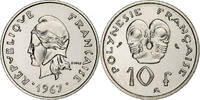 French Polynesia 10 Francs Paris, Nickel, STGL, KM:5 -