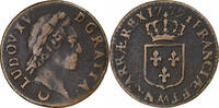 Frankreich 1/2 Sol Louis XV, Demi sol à la vieille tête, Metz, Copper -