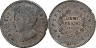 Frankreich 1/2 Franc Napoleon II, Brussels, ESSAI, Bronze, VZ -