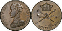 Frankreich 5 Francs Henri V, Avénement 2 Août, Bronze, VZ+ -