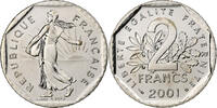 Frankreich 2 Francs Semeuse, Monnaie de Paris, BU, STGL, Nickel -