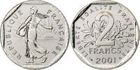 Frankreich 2 Francs Semeuse, Monnaie de Paris, BU, STGL, Nickel -
