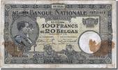 Belgien 100 Francs-20 Belgas Geldschein, 1928-08-28, S+ -