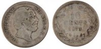 Niederlande 10 Cents Münze, William III, S+, Silber, KM:80 -