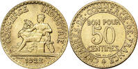Frankreich 50 Centimes Chambre de commerce, Paris, Aluminum-Bronze, SS+ -