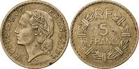 Frankreich 5 Francs Lavrillier, Aluminum-Bronze, SS+, Gadoury:761 -