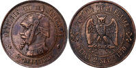 Frankreich 10 Centimes Napoleon III, SATIRICAL COINS, Bronze, SS+ -