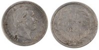 Niederlande 10 Cents Münze, William III, VZ, Silber, KM:80 -