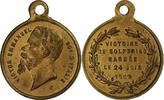 Italien Medaille Victor Emmanuel, Victoire de Solférino, Messing, VZ -