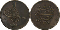 Ägypten 20 Para Abdul Aziz, Misr, Kupfer, S+, KM:244 -