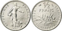 Frankreich 1/2 Franc Semeuse, Paris, FDC, Nickel, STGL, Gadoury:429 -