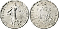 Frankreich 1/2 Franc Semeuse, Paris, FDC, Nickel, STGL, Gadoury:429 -
