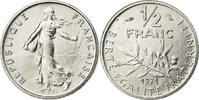 Frankreich 1/2 Franc Semeuse, Paris, FDC, Nickel, STGL, Gadoury:429 -