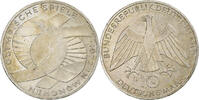 Bundesrepublik Deutschland 10 Mark Munich olympics, Karlsruhe, Silber -