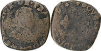 Frankreich Double Tournois Henri III, Toulouse, Kupfer, SGE+ -