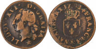 Frankreich Liard Louis XVI, Aix, Kupfer, S, Gadoury:348 -