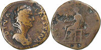 Sesterz Diva Faustina I, Rome, Bronze, S -