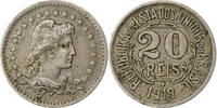 Brasilien 20 Reis Liberty, Kupfer-Nickel, SS+ -