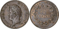 Französische Kolonien 5 Centimes 1839 Paris Louis Philippe I, Paris, Bronze, VZ+